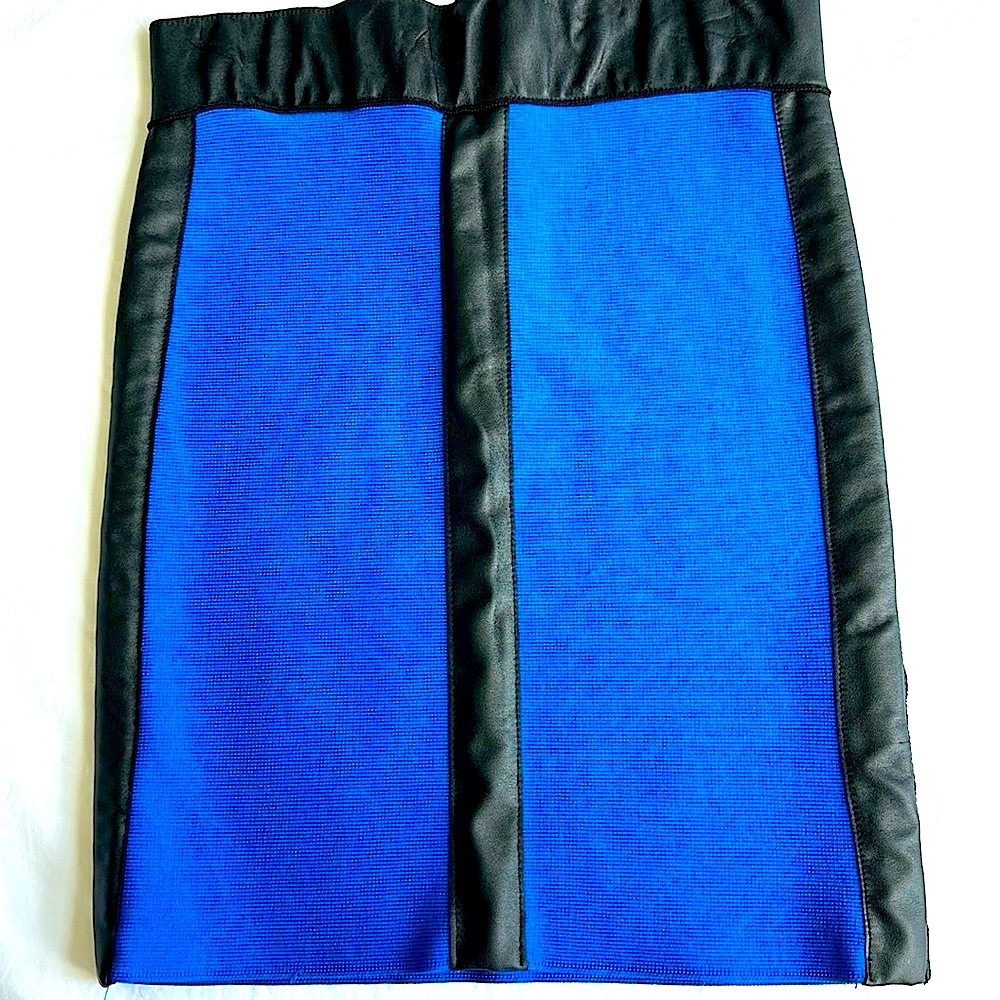 Elegant Blue and Black Women's Skirt